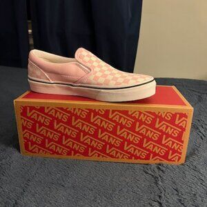 Youth Slip-On Checkerboard Pink/White